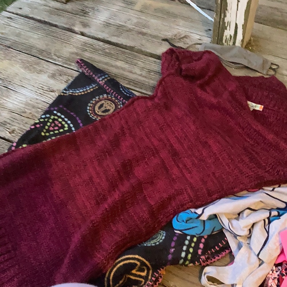 Red sweater dress